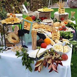 mesa quesos preparada